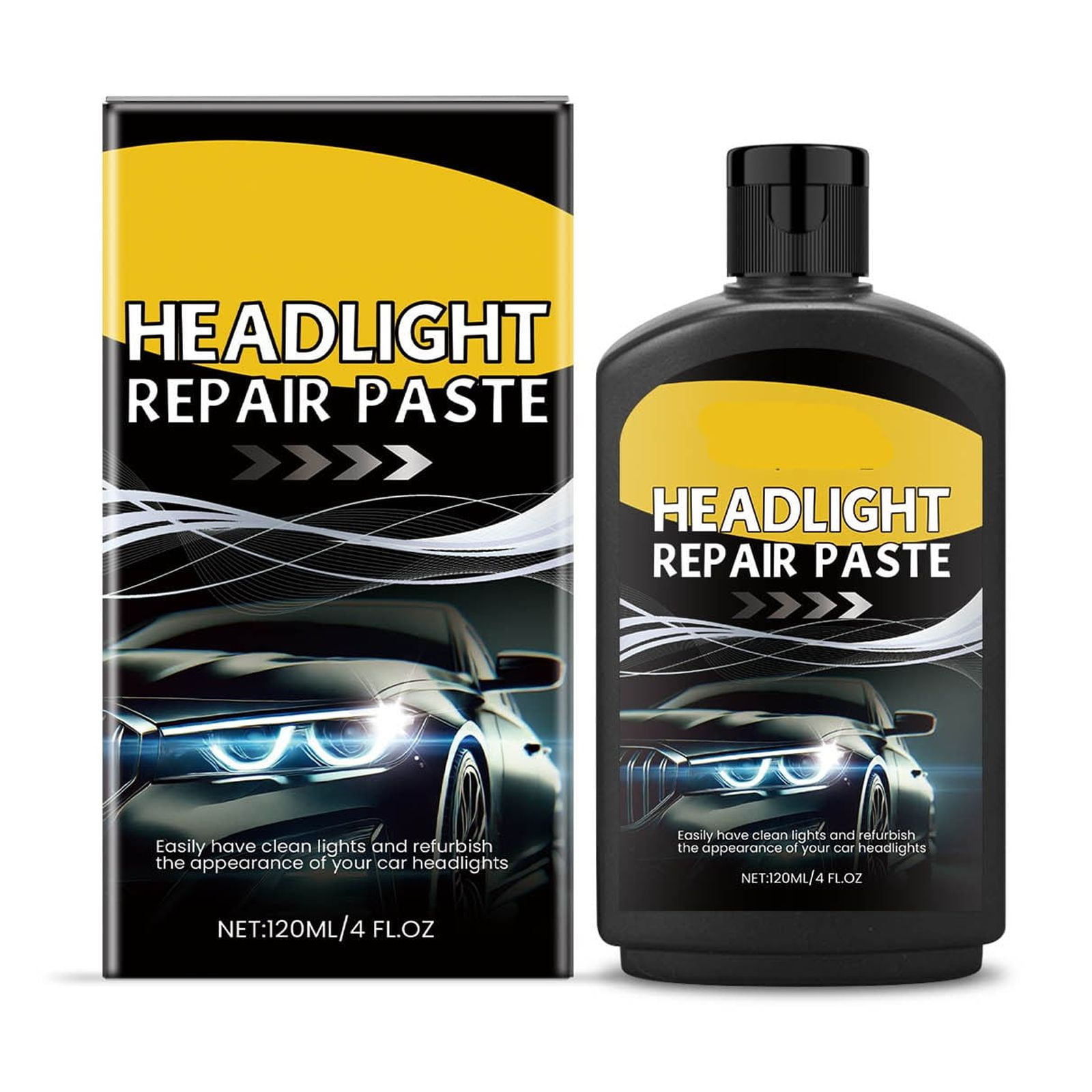 Headlight Restoration Kit,Headlight Polish - Yellowed Headlight Renovation Agent Headlight Restorer | 120ml Uv Block Clear Headlight Coating | Polish for Taillight, Fog Lights