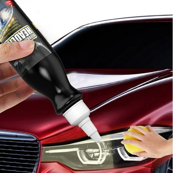 Headlight Restoration Kit, Kadlawus Car Headlight Repair Polish for Scratches and Yellowing, Restoration Liquid for Dull and Oxidized Lenses, Easy to Apply with Sandpaper