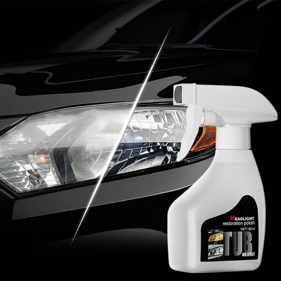 Headlight Restoration Kit with Crystal Coating, 6 fl oz for Yellowing Removal, Lens Restoration, and UV Protection for Car Headlights