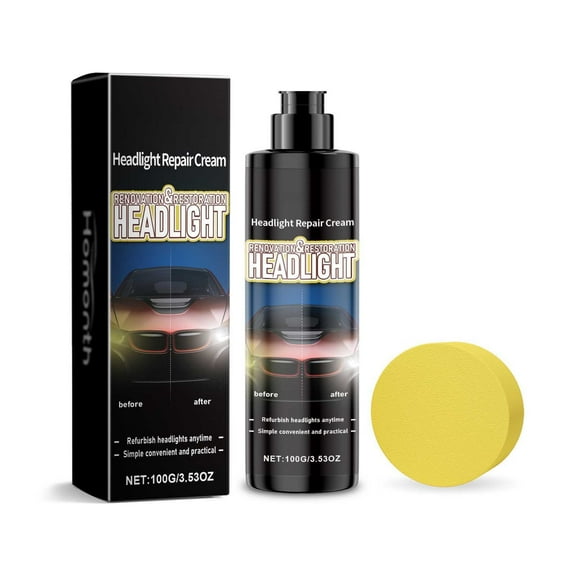 Headlight Restoration Paste For Car Lamps To Remove Scratches And Restore Clarity And Gloss