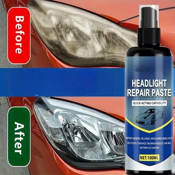 Headlight Restoration Paste Spray 100ml Oxidation Remover Car Lens Polish Kit