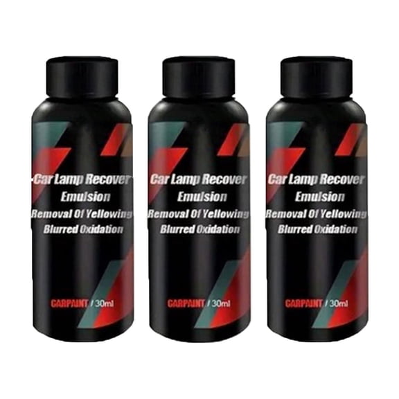 Headlight Restoration Polish 3 Pack 30ml Car Headlamp Restorer Remove Yellowing Oxidation Cloudy Renew for SUV Truck Auto