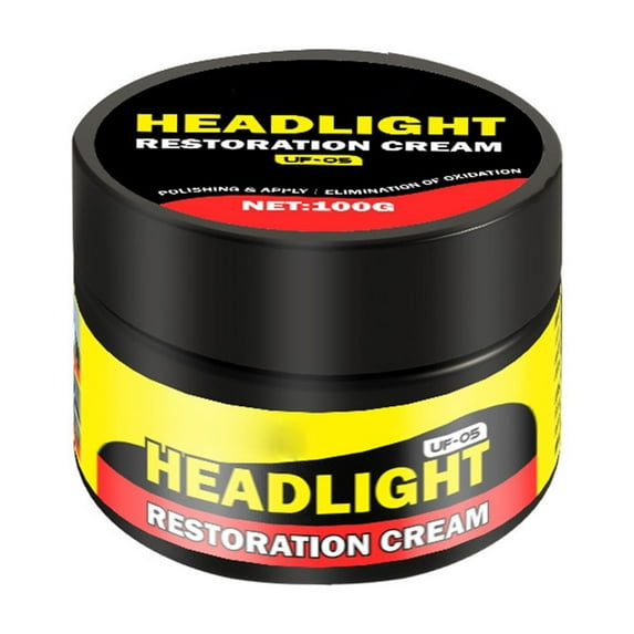 Headlight Restoration Polish - Automotive Headlight Lens Cleaner, Car Headlamp Restorer Haze & Discoloration, Restores Visibility & Safety, UV