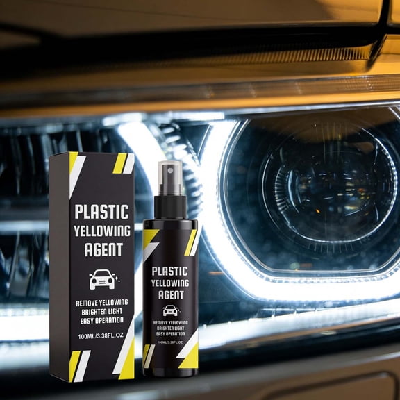 Headlight Restoration Spray, 100ml One-Step Headlight Restorer to Remove Yellowing, Oxidation & Scratches, UV Protection Cleaner for Car Truck SUV RV Motorcycle Headlights, Long-Lasting Clarity