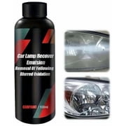 Headlight Restorer Polish Liquid, 3.4 fl oz Automotive Headlamp Restoration Fluid, Oxidation and Yellowing Removal Cleaner for Car Motorcyclexxw