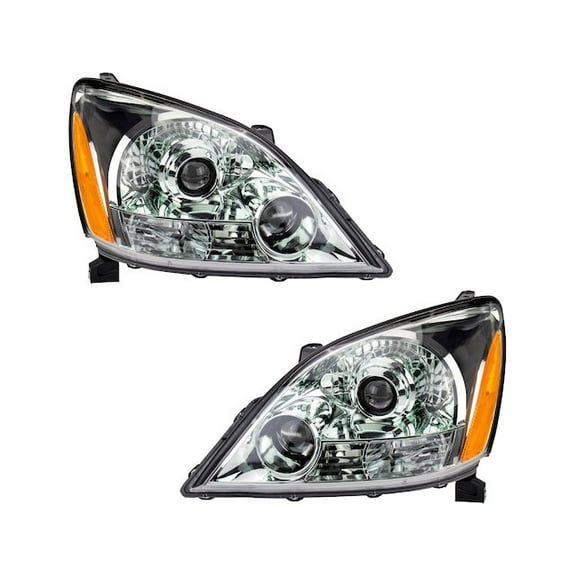 Headlight Set 2 Piece - Compatible with 2003 - 2009 GX470 2004 2005 2006 2007 2008
