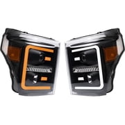 Headlight Set 2 Piece - Compatible with 2011 - 2016 Ford F-250 Super Duty 2012 2013 2014 2015