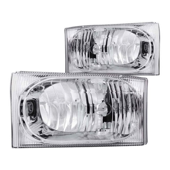 Headlight Set - Compatible with 2000 - 2004 Ford Excursion 2001 2002 2003