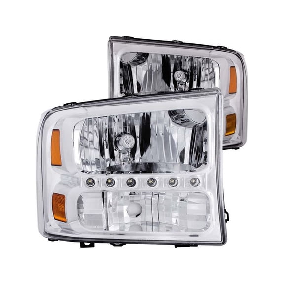 Headlight Set - Compatible with 2000 - 2004 Ford Excursion 2001 2002 2003