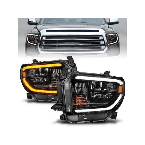 Headlight Set - Compatible with 2014 - 2017 Toyota Tundra 2015 2016