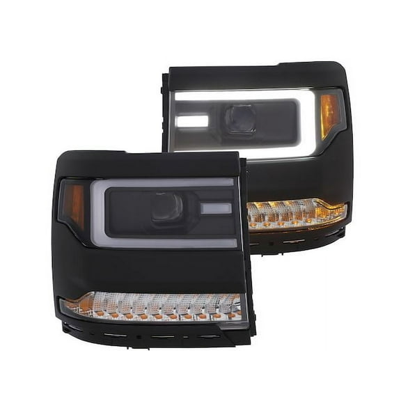Headlight Set - Compatible with 2016 - 2018 Chevy Silverado 1500 2017