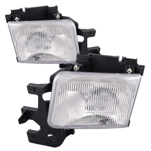 Headlight Set Fits 1995-1997 Dodge B1500 B2500 B3500 Full-Size Van