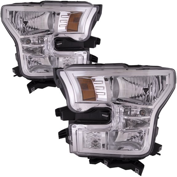 Headlight Set Fits 2015-2017 Ford F150 Halogen Left Driver Right Passenger Side