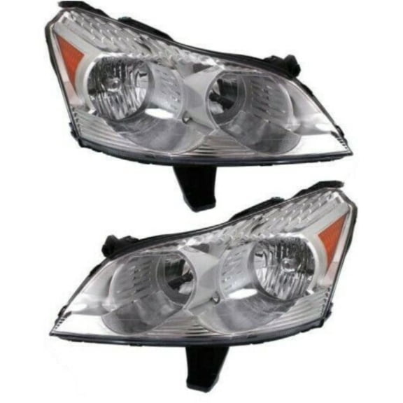 Headlight Set For 09-12 Traverse Sport Utility With Amber Turn Signal Light 2Pc Fits select: 2009-2012 CHEVROLET TRAVERSE LT