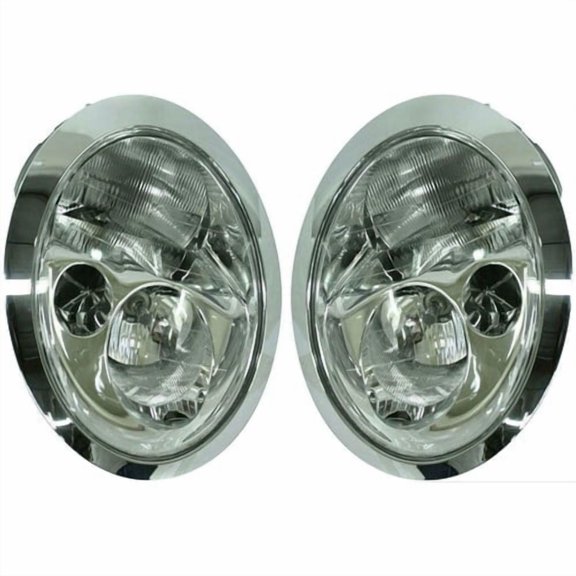 Headlight Set For 2002 2003 2004 Mini Cooper Left and Right With Bulb 2Pc