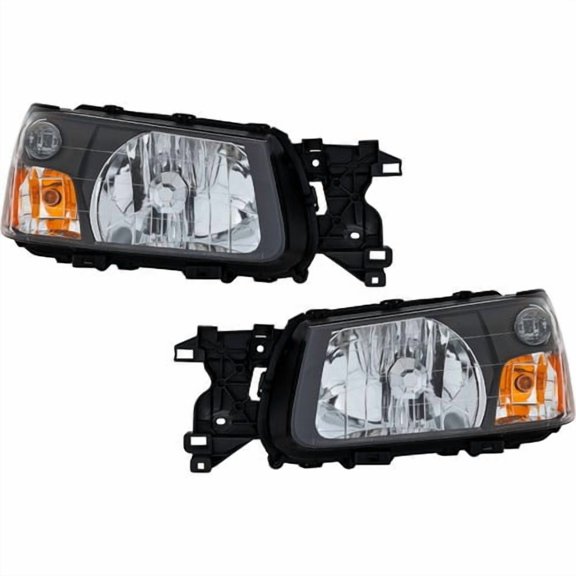 Headlight Set For 2003-2004 Subaru Forester Left and Right With Bulb 2Pc