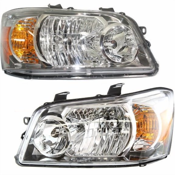 Headlight Set For 2004 2005 2006 Toyota Highlander Left and Right With Bulb 2Pc