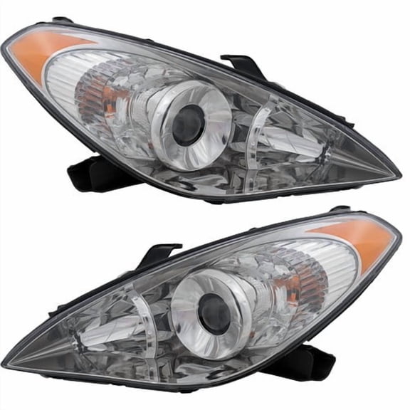 Headlight Set For 2004 2005 2006 Toyota Solara Left and Right With Bulb 2Pc