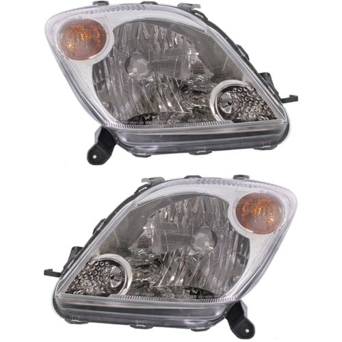 Headlight Set For 2004-2005 Scion xA Left and Right 2Pc