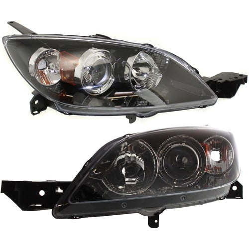 Headlight Set For 2004-2009 Mazda 3 Hatchback Left and Right 2Pc