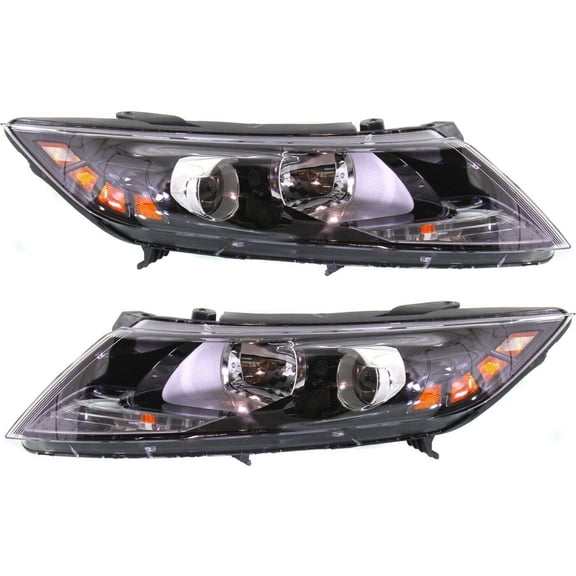 Headlight Set For 2012-2013 Kia Optima Sedan Left and Right With Bulb 2Pc