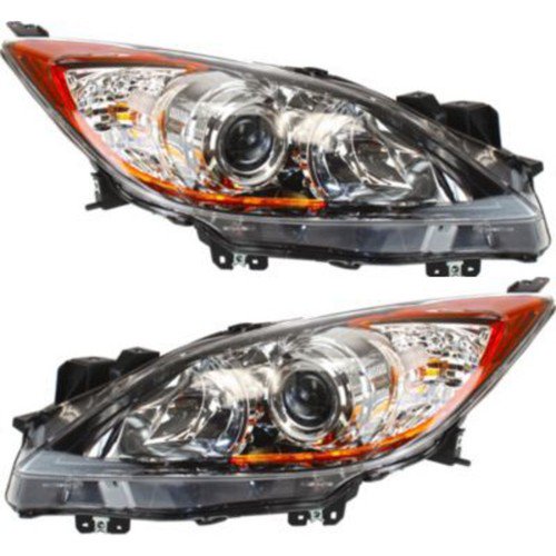 Headlight Set For 2012-2013 Mazda 3 and 3 Sport Left and Right CAPA 2Pc