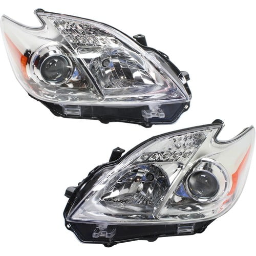 Headlight Set For 2012-2015 Toyota Prius Left and Right With Bulb 2Pc