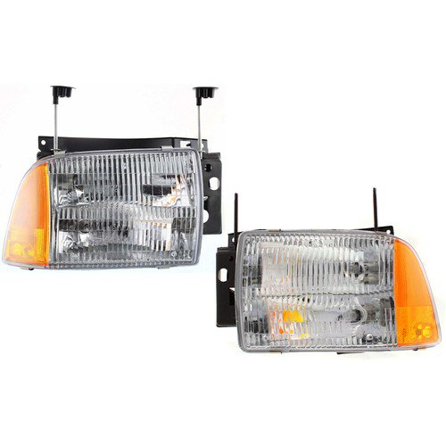 Headlight Set For 95 96 97 Chevrolet Blazer Left and Right With Bulb 2Pc