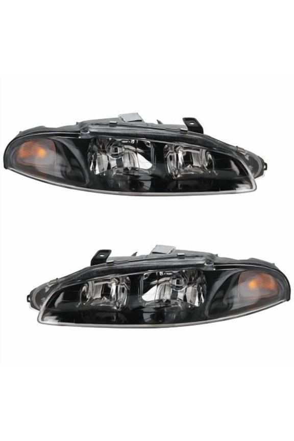 Headlight Set For 97-99 Mitsubishi Eclipse Left and Right With Bulb 2Pc