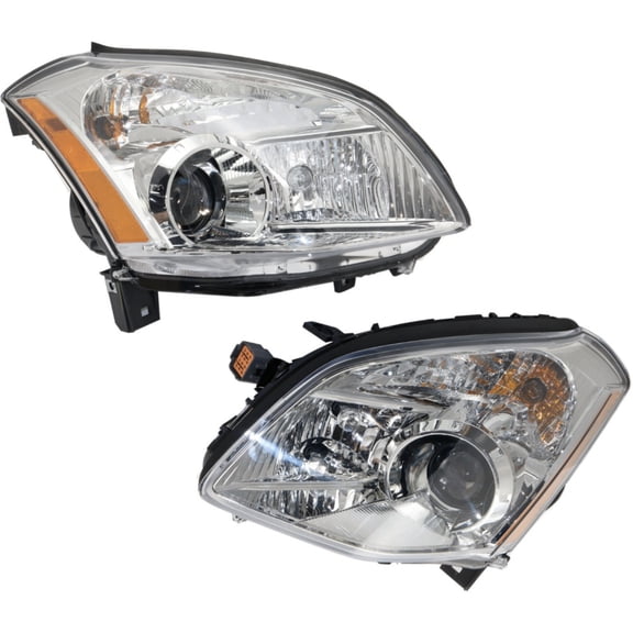 Headlight Set For Nissan 2007 Maxima Sedan Left and Right With Bulb 2Pc