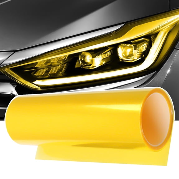 Headlight Tint Vinyl Wrap Film, Gold Tint Protective Film for Headlights, Tail Lights, Fog Lights, UV-Resistant Car Light Colored Vinyl Film (12"60")