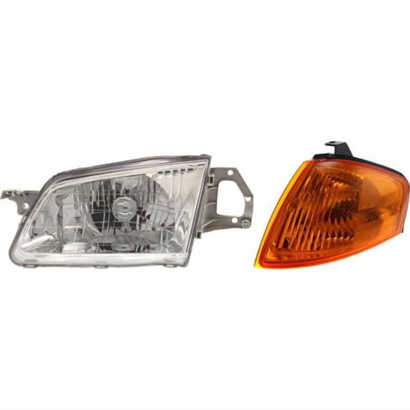 Headlight and Corner Light Kit For 1999-2000 Mazda Protege Driver Side