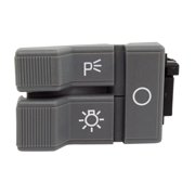 Headlight and Parking Light Rocker Switch - Gray Finish, Left-Side Mounting