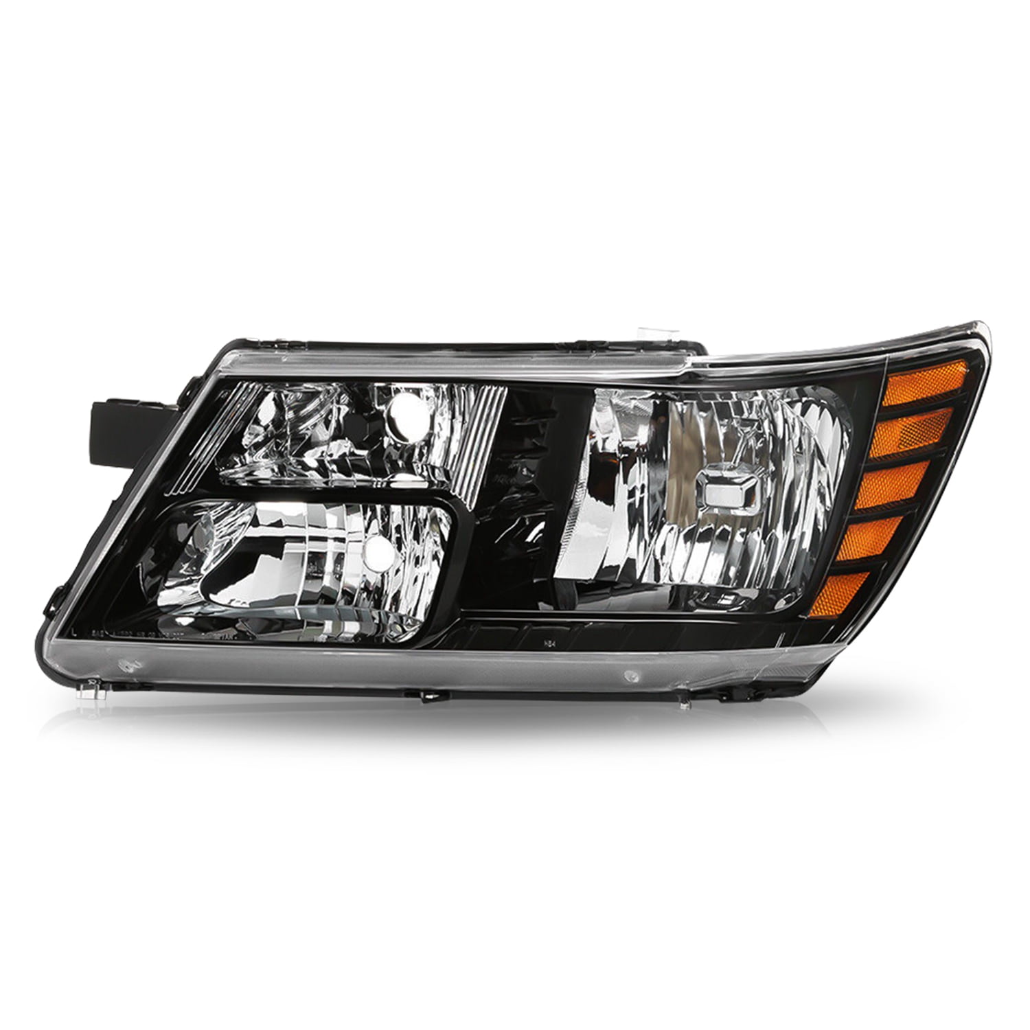 Astorch99 Chrome Amber Passenger Side Headlight – For Dodge Journey 2009-2020 – RH Direct Fit Halogen