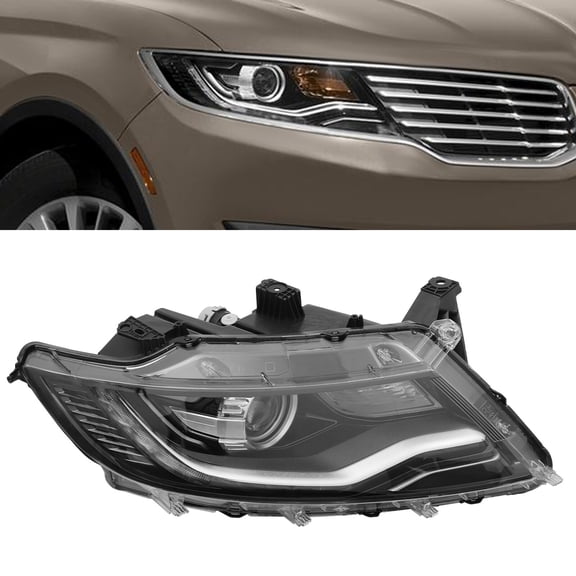 Headlight for Lincoln MKX 2016-2018 Right Side, HID Xenon Headlamp Assembly Without AFS, Direct Replacement