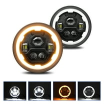 Headlights 7 Inch LED Headlight Round Headlight With Hi/Lo Beam, DRL And Amber Turn  For Cars Motorcycles Waterproof IP67, 2 Pack
