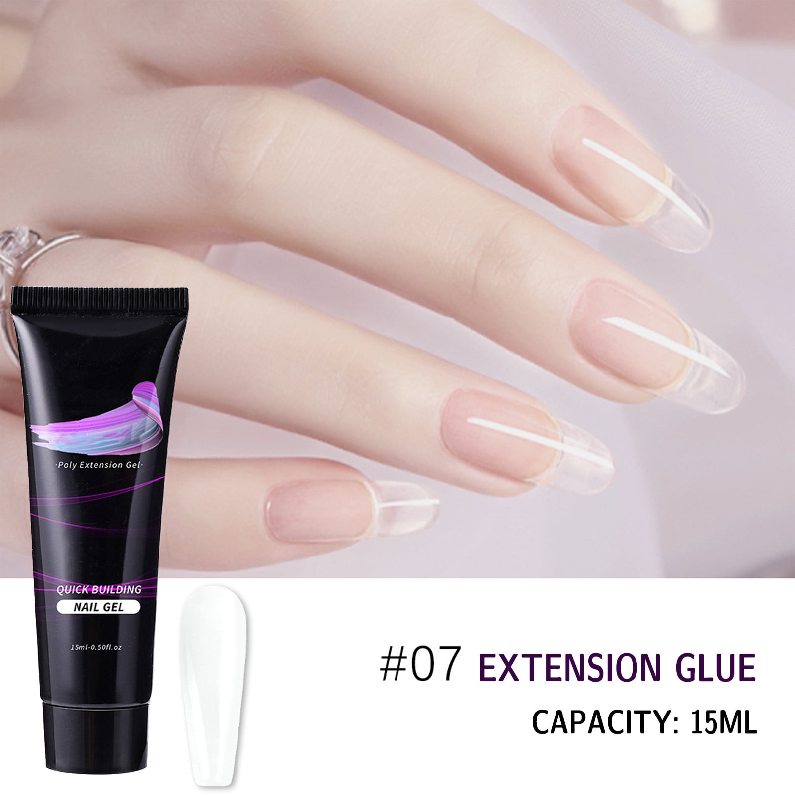 Nail Bottle Coffin Nails Tips Full Cover Gel Extension Sculpting Gel Clear Nails French Manicure Pen Gel Gel Medium Glue Glam Nail Salon Form 1099c Nail Gel Set Bling Gel Sculpting Gel Nails