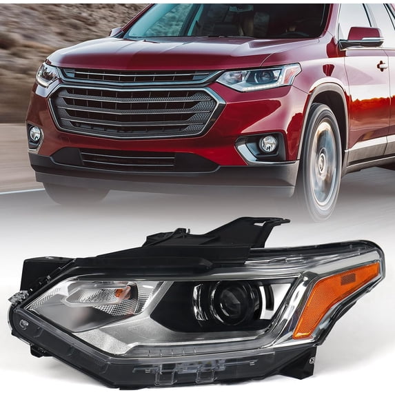 Headlights Assembly Compatible with Chevy Traverse 2018-2021 Hid Projector Headlights with LED DRL Factory Headlamps Left Driver Side LH GM2502487