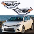 thumbnail image 1 of HOUGEET Headlights Assembly Fit for 2014 2015 2016 Toyota Corolla Base/CE/C/LE Eco/LE/L/S Plus/S/Special Edition Sedan 4-Door Headlamps Clear Lens (Passenger & Driver Side), 1 of 8