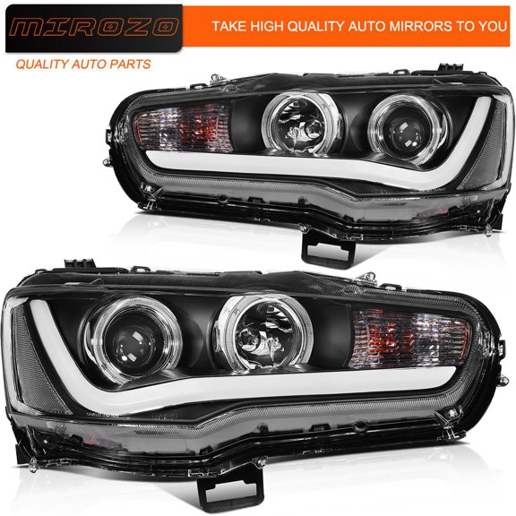 Headlights Assembly For Mitsubishi Lancer EVO 2008-2017 LED Front Both Sides
