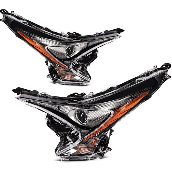 Headlights Assembly For Toyota Prius 2016-2018 LED DRL Black Housing LH + RH