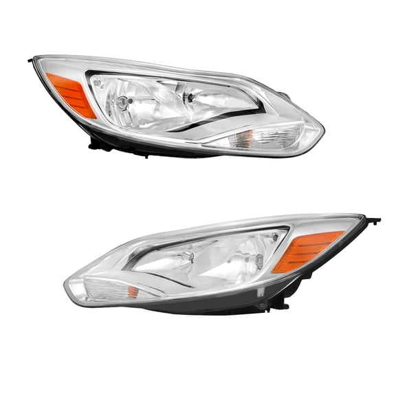 Headlights Assembly for 2012-2014 Ford Focus 4 Cyl 2.0L Without bulb(s) Headlight Assembly Pair Faros Delanteros