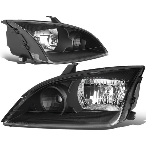 Headlights Black/Clear Side Turn Corner Headlamp for 05-07 Ford Focus Zx3-Zx5