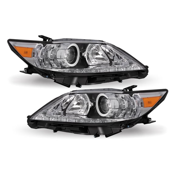 Headlights For 2013 2014 2015 Lexus ES350 ES300h Halogen Chrome Pair NOT HID