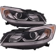 thumbnail image 1 of Headlights Halogen w/LED Left Right Pair CAPA For 2016-2017 Honda Accord Sedan, 1 of 3