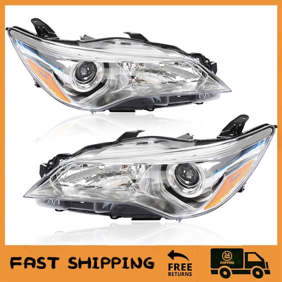 Headlights Headlamp Fit 2015 2016 2017 Toyota Camry Left + Right Pair Head Light