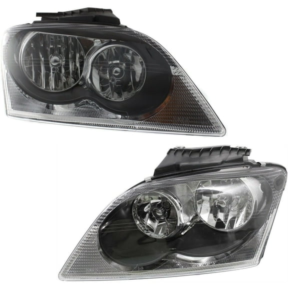 Headlights Headlamps Left & Right Pair Set For 2005-2006 Pacifica Sport Utility