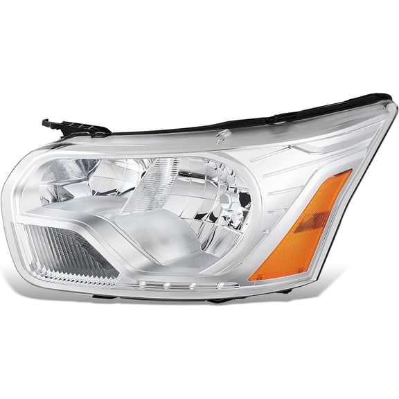 Headlights Left Side OE Style Lamp Chrome Compatible with 2015-2023 Fd Transit 150 250 350