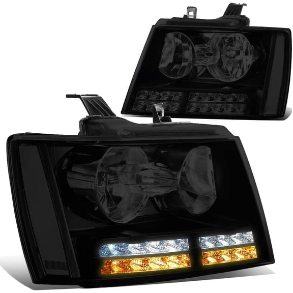 Headlights OE LED Drl+Turn Signal Headlamp Tinted/Clear for 2007-2014 Suburban Tah
