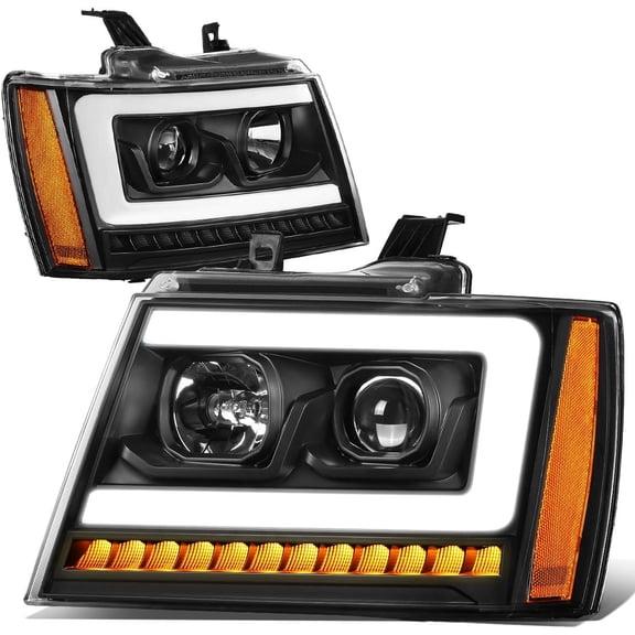 Headlights OE Suburban LED DRL+Sequential Signal Projector Lamp for 2007-2014 Tah
